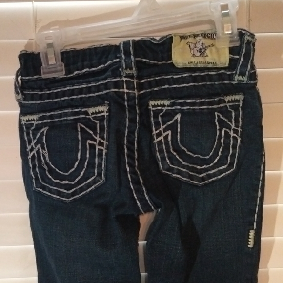 GIRLS TRUE RELIGION JEANS SIZE 10 - Picture 3 of 4